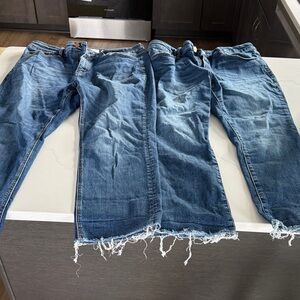 Women's Straight Leg Blue Denim Jeans